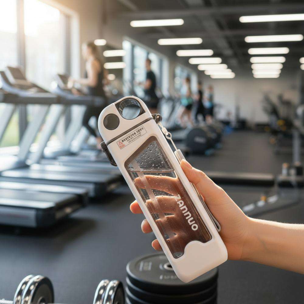 Portable Plastic Water Bottle with Leak-Proof Lid