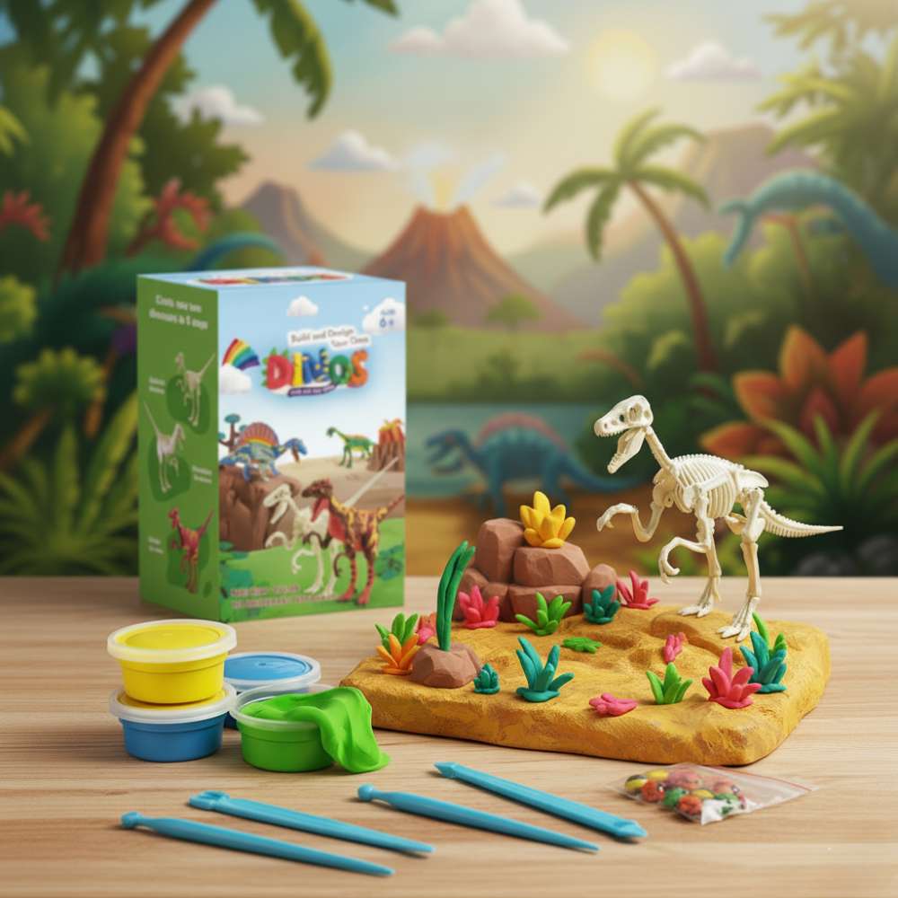 DIY Dinosaur Clay & Skeleton Assembly Kit