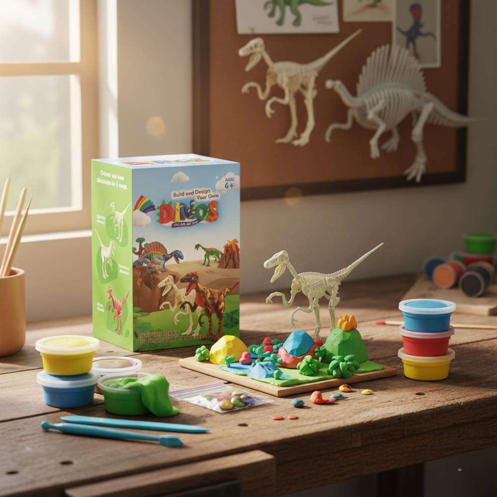 DIY Dinosaur Clay & Skeleton Assembly Kit - Image 2