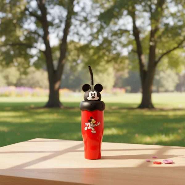 Disney Mickey Mouse Kids Water Bottle with Straw Lid