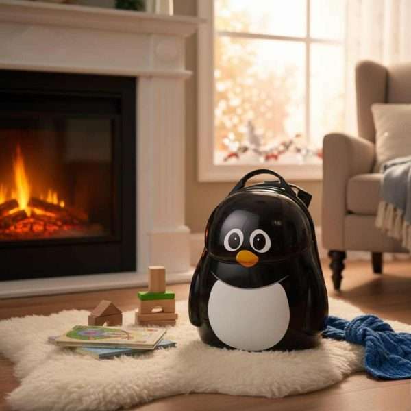 Kids Penguin Shaped Trolley Suitcase & BagPack