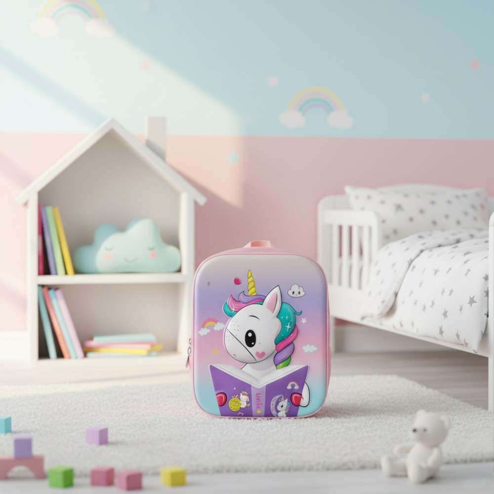 Kids Unicorn Theme School Backpack - Image 2