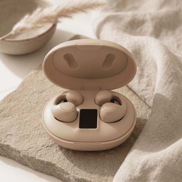 Minimalist Beige Open Buds J07 Earphone