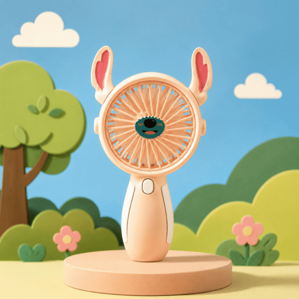 Cute Bunny Mini Handheld USB Rechargeable Fan