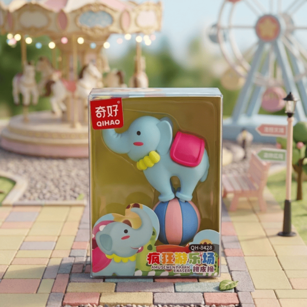 Elephant on Ball Eraser Set