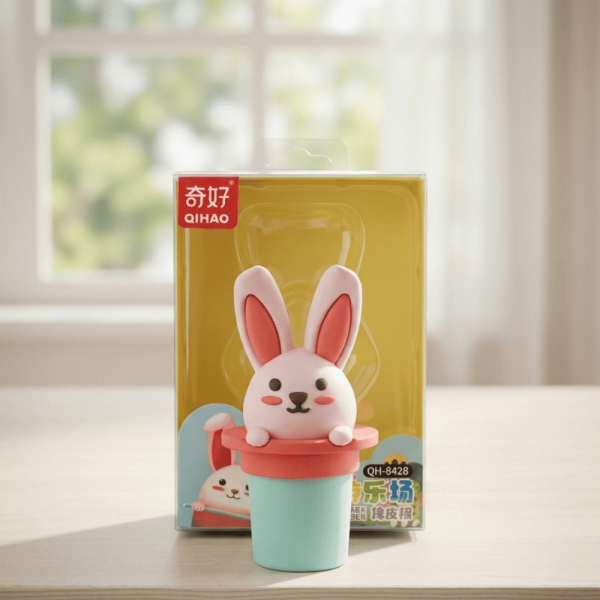 Magic Bunny: Cute Rabbit-in-Hat Eraser
