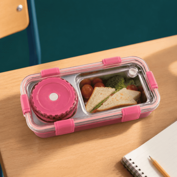 Leakproof Stainless Steel Bento Lunch Box with Food Jar