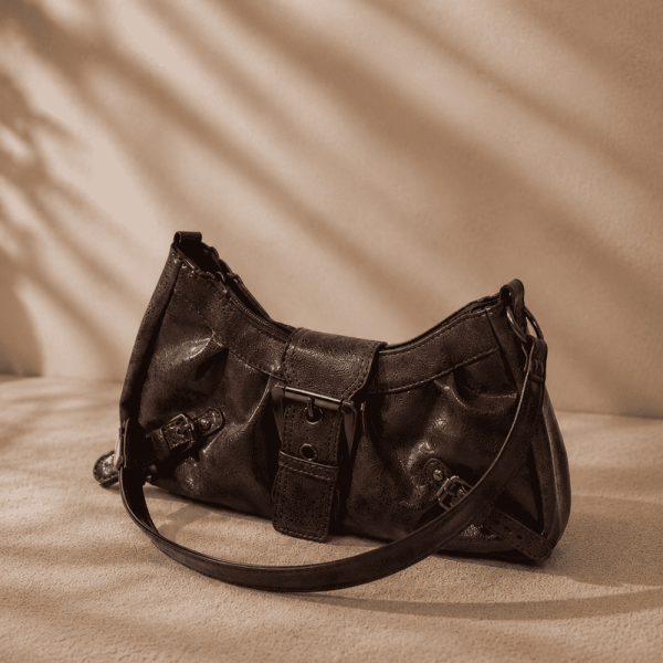 Vintage Luxe Leather Shoulder Bag