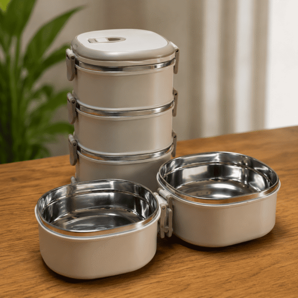 Premium 4-Compartment Stainless Steel Leakproof Lunch Box