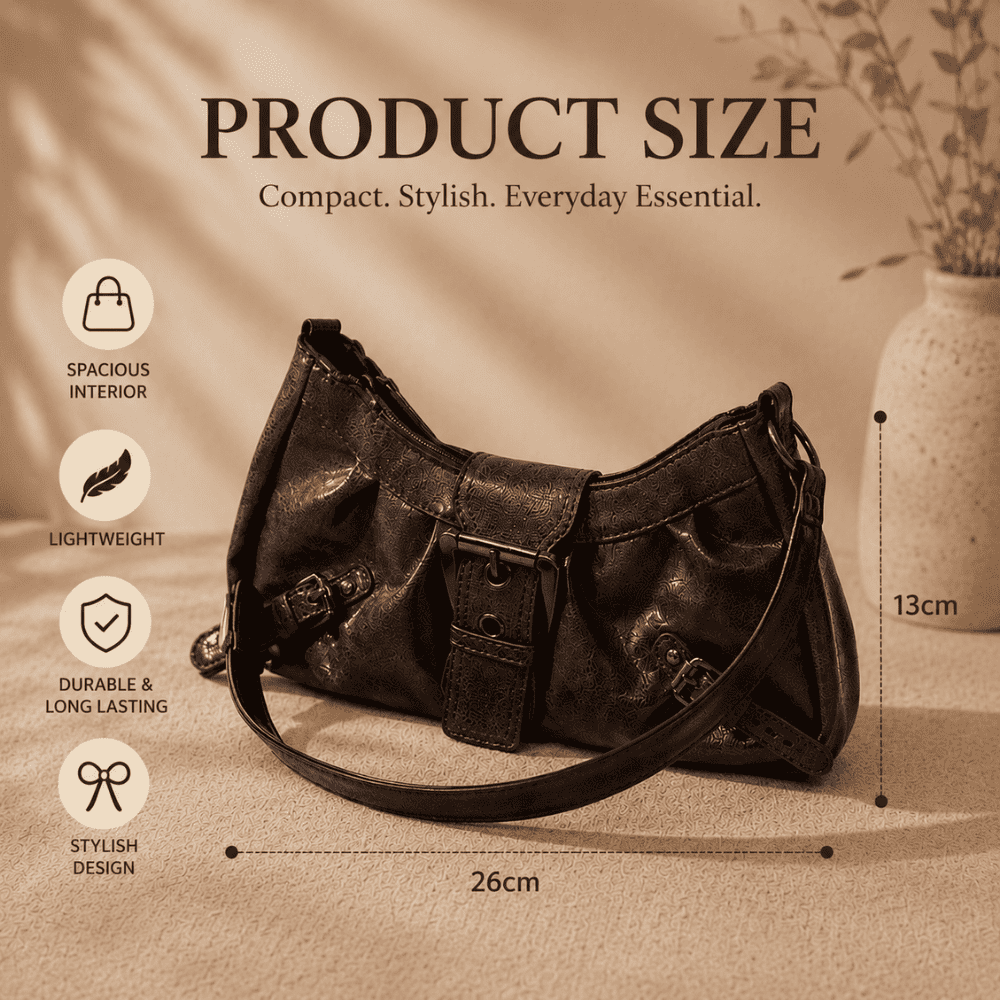Vintage Luxe Leather Shoulder Bag - Image 2